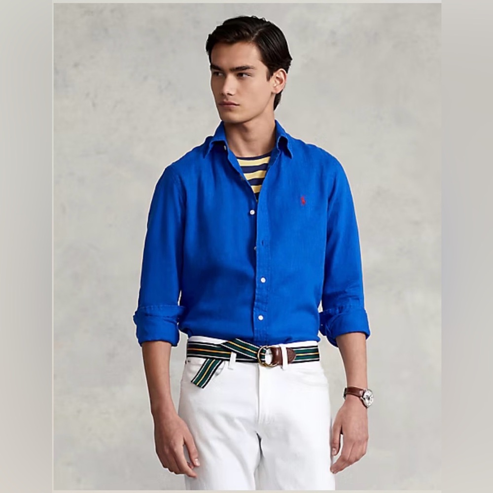 Ralph Lauren Bright Blue Casual Shirt XL NWT